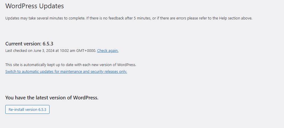 WordPress Update